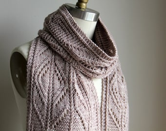 Winter Wish Scarf knitting PATTERN, knit pattern, knit scarf pattern, brioche scarf PATTERN, instant download pdf DIY instructions