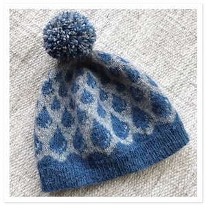 Raincouver hat II knitting PATTERN, knit hat pattern, colorwork hat PATTERN, beanie pattern, colorwork pattern, instant download pdf