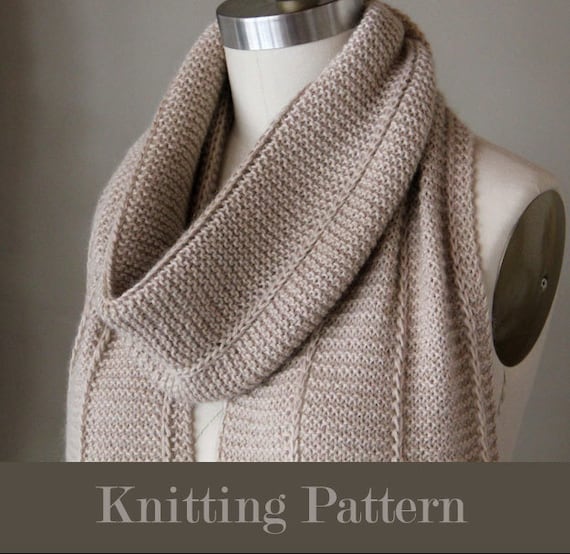 Knitting pattern knit pattern scarf pattern knit scarf Etsy
