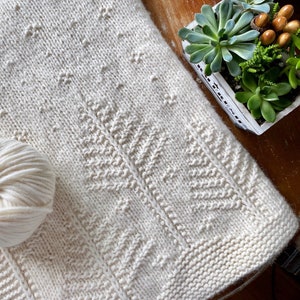 Seton Portage blanket PATTERN, knitting pattern, knit blanket pattern, knit pattern, blanket pattern, download pdf DIY instructions
