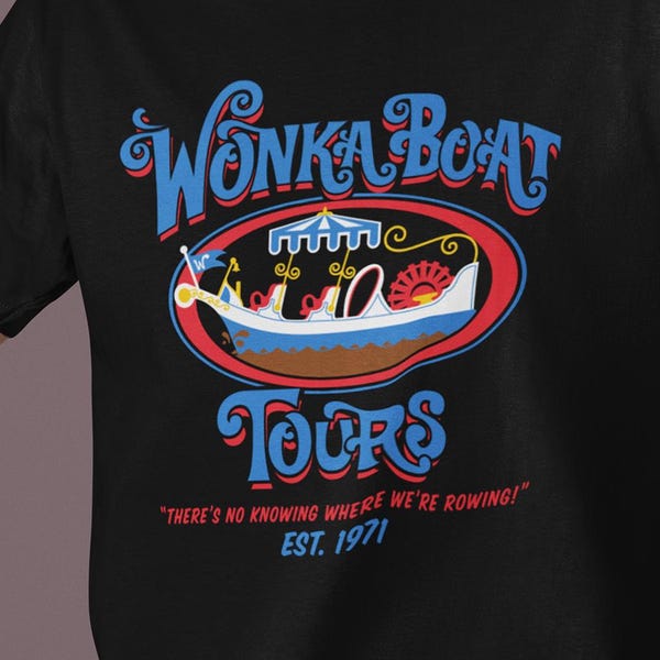 Wonka Boat Tours T-Shirt • Retro Candy Cruise Tee