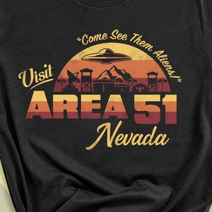 UFO T-Shirt: Retro Alien Conspiracy Tee - Area 51 Design image 1