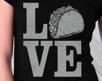 Ich liebe Tacos Shirt, Taco-Liebhaber-Shirt, ich liebe Tacos-Shirt für Männer, lustiges Taco-Shirt, Taco-Dienstags-Shirt, Taco-Liebhaber, Tacos-Shirt für Frauen