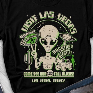 UFO Shirt, UFO tshirt, alien shirts, uap Shirt Vegas Cotton T-Shirt Mens Unisex Adult Sizes