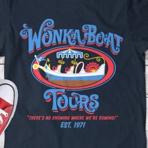 Sweet Candy Boat Tours Chocolate Factory Funny Logo Fine Cotton Jersey Mens and Ladies Unisex Adult Sizes it's the Unknown image 2