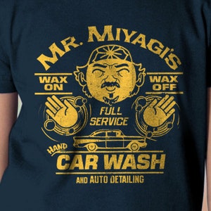 Retro Miyagi's Car Wash Shirt, Wax On Wax Off T-Shirt, Funny Car Wash Shirt, Karate Shirts, Martial Arts T-Shirt For Men, Funny Gym Shirts