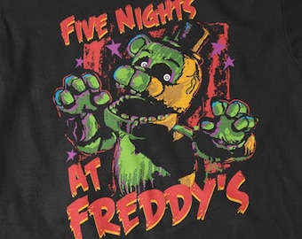 Five Nights at Freddys T-shirt, FNAF Shirt, Phantom Freddy, Five Nights, Gaming Gamers Mens and Ladies Womens T-Shirt Unisex Adult Sizes