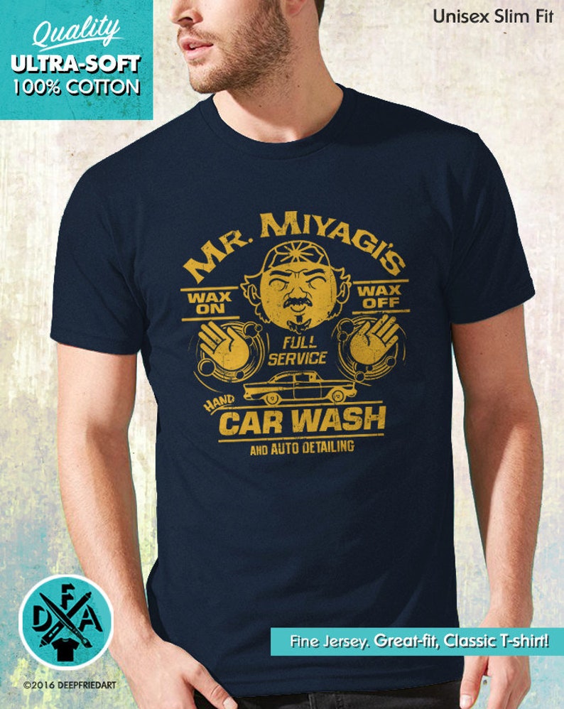 Retro Miyagi's Car Wash Shirt, Wax On Wax Off T-Shirt, Funny Car Wash Shirt, Karate Shirts, Martial Arts T-Shirt For Men, Funny Gym Shirts image 2