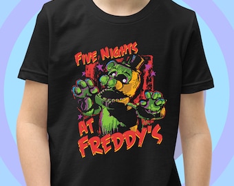 Five Nights At Freddys T-Shirt Phantom Bear Tee Scary Video Game Kids and Toddler Sizes