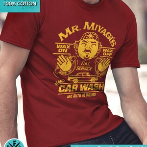 Retro Miyagi's Car Wash Shirt, Wax On Wax Off T-Shirt, Funny Car Wash Shirt, Karate Shirts, Martial Arts T-Shirt For Men, Funny Gym Shirts image 3