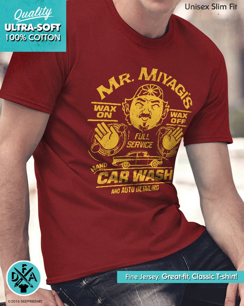 Retro Miyagi's Car Wash Shirt, Wax On Wax Off T-Shirt, Funny Car Wash Shirt, Karate Shirts, Martial Arts T-Shirt For Men, Funny Gym Shirts image 3