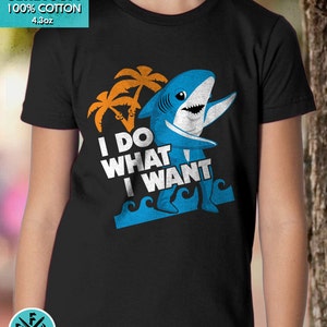 New Left Shark I Do What I Want Funny Youth Kids Shirt and Toddler Shirt Sizes image 1