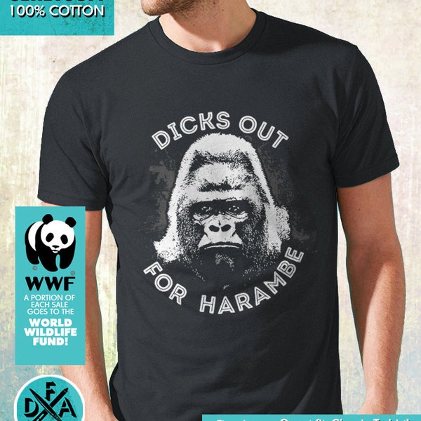 Dicks Out For Harambe Shirt - Gorilla Meme, American Apparel Baumwoll-T-Shirt