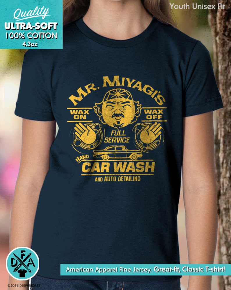 Retro Miyagi's Car Wash Shirt, Wax On Wax Off T-Shirt, Funny Car Wash Shirt, Karate Shirts, Martial Arts T-Shirt For Men, Funny Gym Shirts image 1