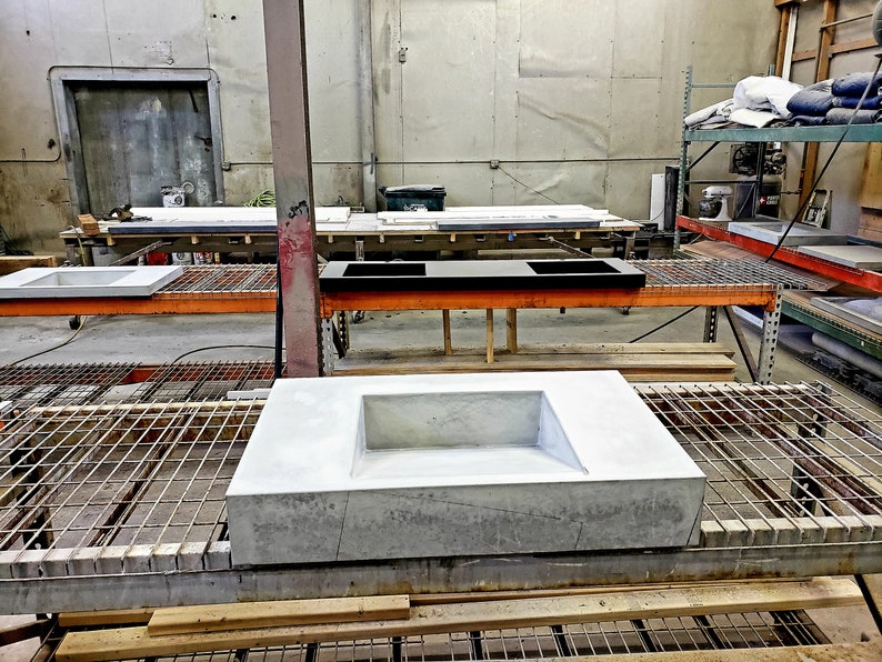 Concrete Vanity Top ramp Sink Etsy