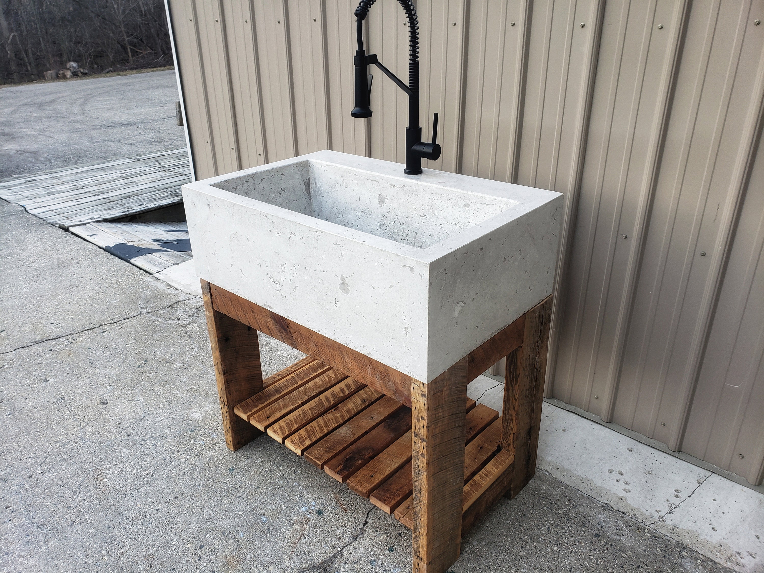 Concrete Sink on Stand