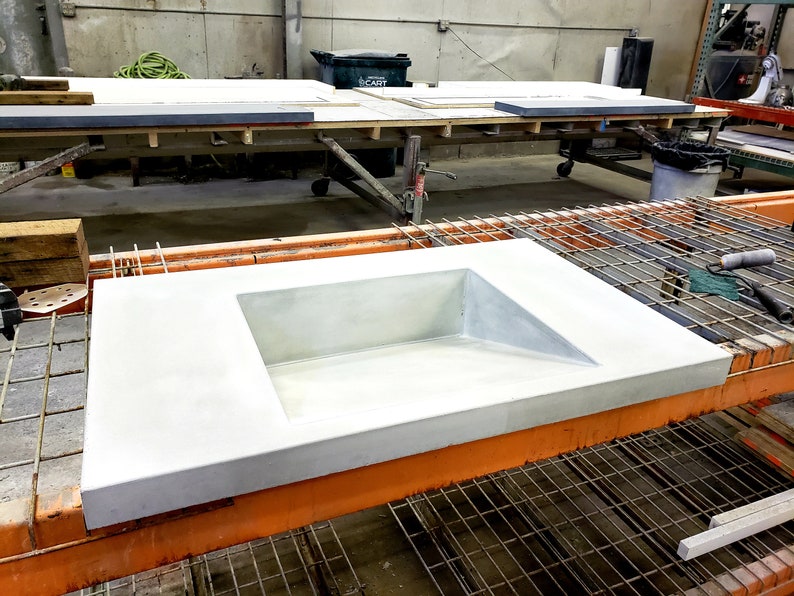 Concrete Vanity Top ramp Sink Etsy