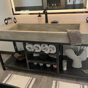 Concrete Vanity Slot Drain Sink  ***6&#39; Long*** (BASE NOT INCLUDED)