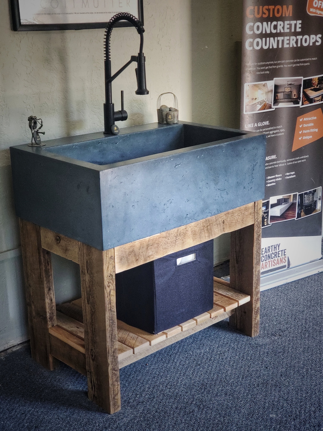 Concrete Outdoor Sink Sink Concrete Bbq Bench Tops Concrete Table