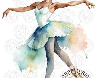 Watercolor Ballet Dancer Clipart, Ballet Dancer Clipart, Ballerina Clipart, Free Commercial Use, Digital Download, Clip Art, Digital Craft