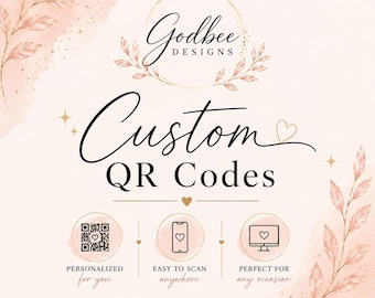 Custom QR Code Design for Events, Wedding RSVP, Baby Registry, Graduation, Business, png, svg, Digital Download