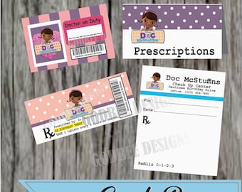 Suministros imprimibles para fiestas de Doc McSuffin; Imprimibles para fiestas; Fiesta de niñas;