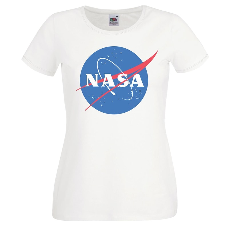 NASA T Shirt Logo Space Astronaut Geek Nerd Star Big Bang Theory Mens Kids Top