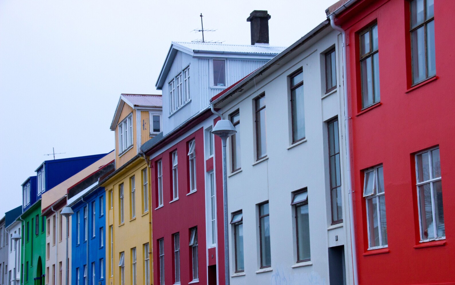 Colorful Houses Reykjavik Iceland Photography Architecture Etsy