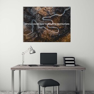 Roads - Motivation quote / Motivational canvas art / Entrepreneur quotes / Success quotes / Office Decor