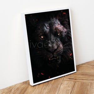ferocious lion - Motivational Canvas - Entrepreneur Art - Success Canvas - Success Art - fearless lion - art new - VIVACANVAS exclusive art