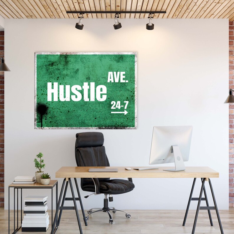 Hustle Avenue Canvas Art / Motivational canvas art / success Etsy