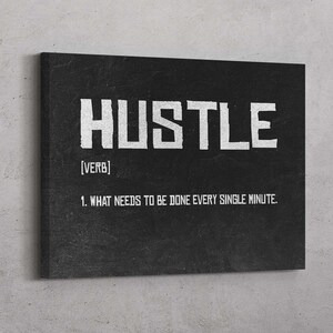 Hustle Definition - Motivational canvas art - Success Art - Success Canvas