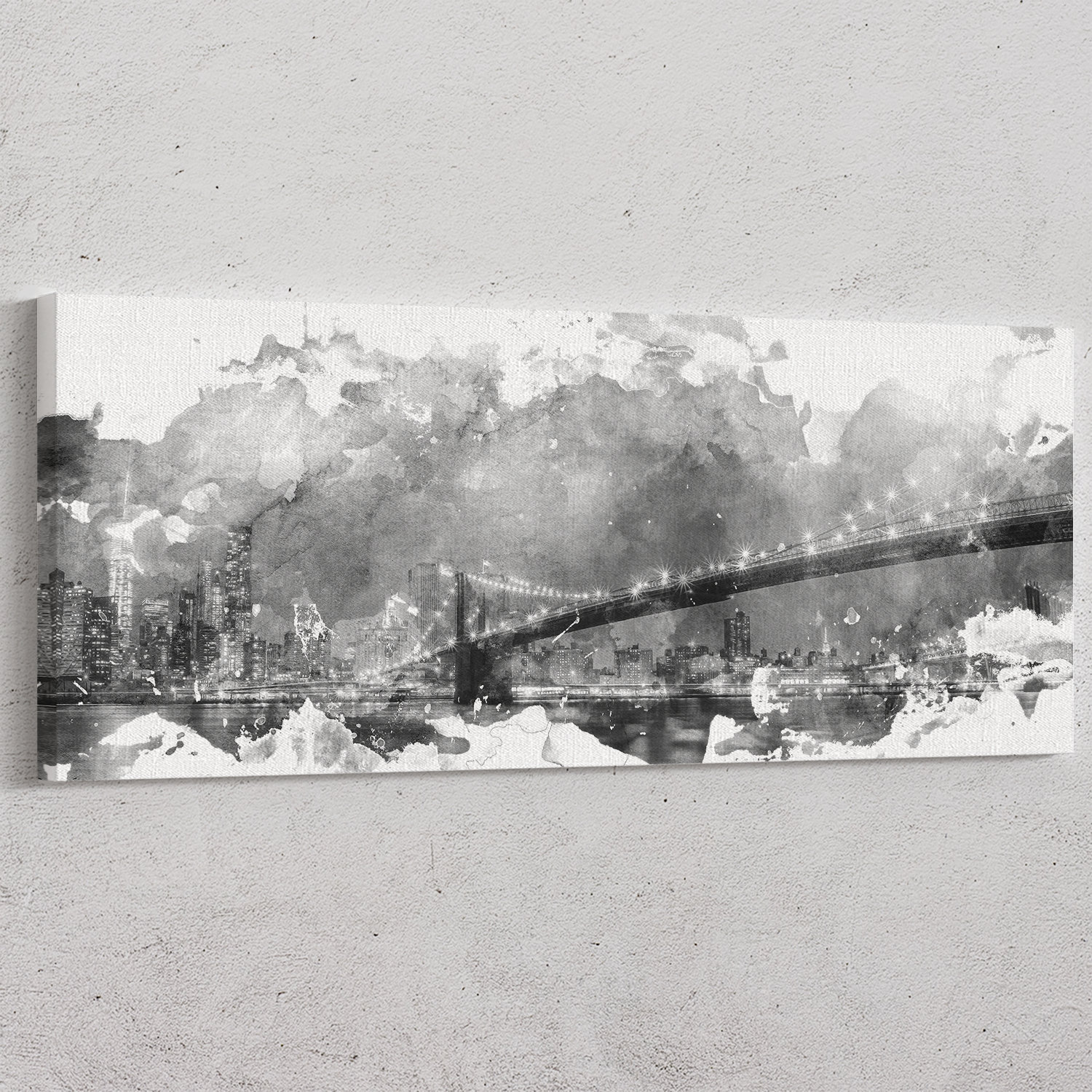 Brooklyn Bridge Canvas Art - New york City / Brooklyn Bridge / NYC Skyline - Ready to hang modern canvas art