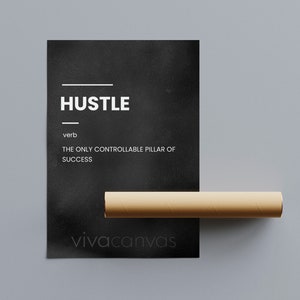 Hustle Definition - Motivational canvas  - Hustle Art - Hustle Canvas - motivation art - work art - work canvas