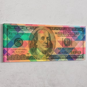 Money Art - 100 Dollar Canvas Print - Ready to hang Exclusive MisterCanvas Art