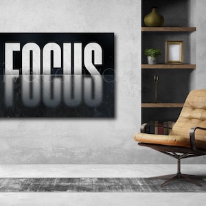FOCUS - Canvas Art / Motivational canvas art / success quotes / Office Wall Decor / Motivational Quotes / Sales Motivation