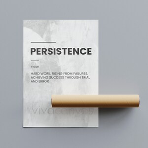 persistence white Definition - Motivational canvas art - Persistence Art - persistence Canvas - persistence canvas - work art - work canvas