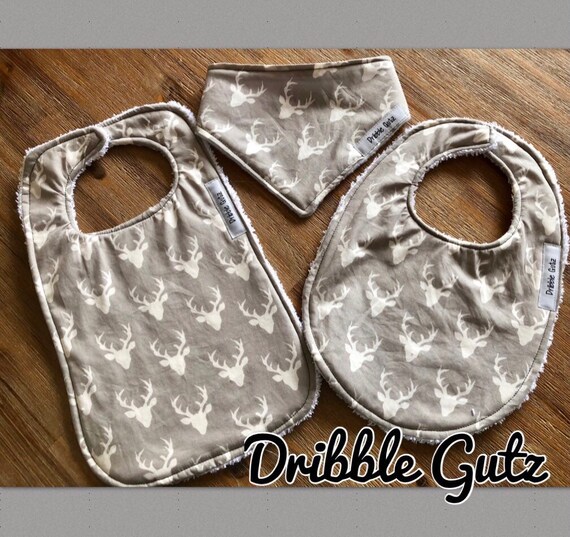 grey baby bibs