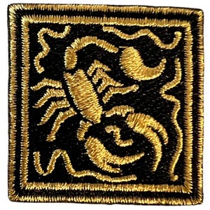 Scorpio Zodiac Patch: Embroidered Astrology Sign (1.5" x 1.5")