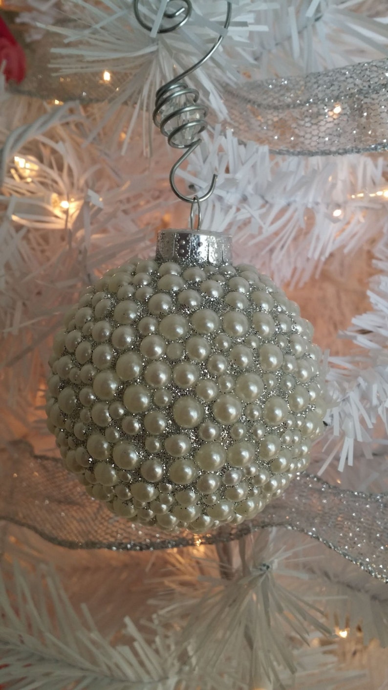 Handmade Glass Christmas Ornament Ivory Pearl Cluster Etsy Canada