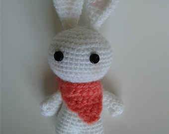 Super cute amigurumi crochet Easter bunny doll with scarf