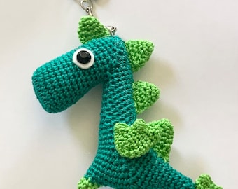 Porte-clés amigurumi dragon super mignon au crochet ou étiquette de sac à langer
