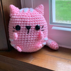 Super cute pusheen cat amigurumi cat doll stuffed cat