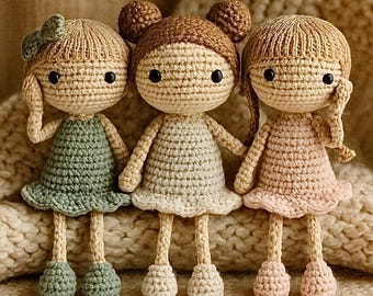 Super Cute amigurumi rag doll (one only)