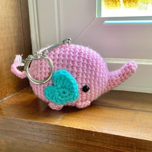 Super cute amigurumi crochet elephant keychain