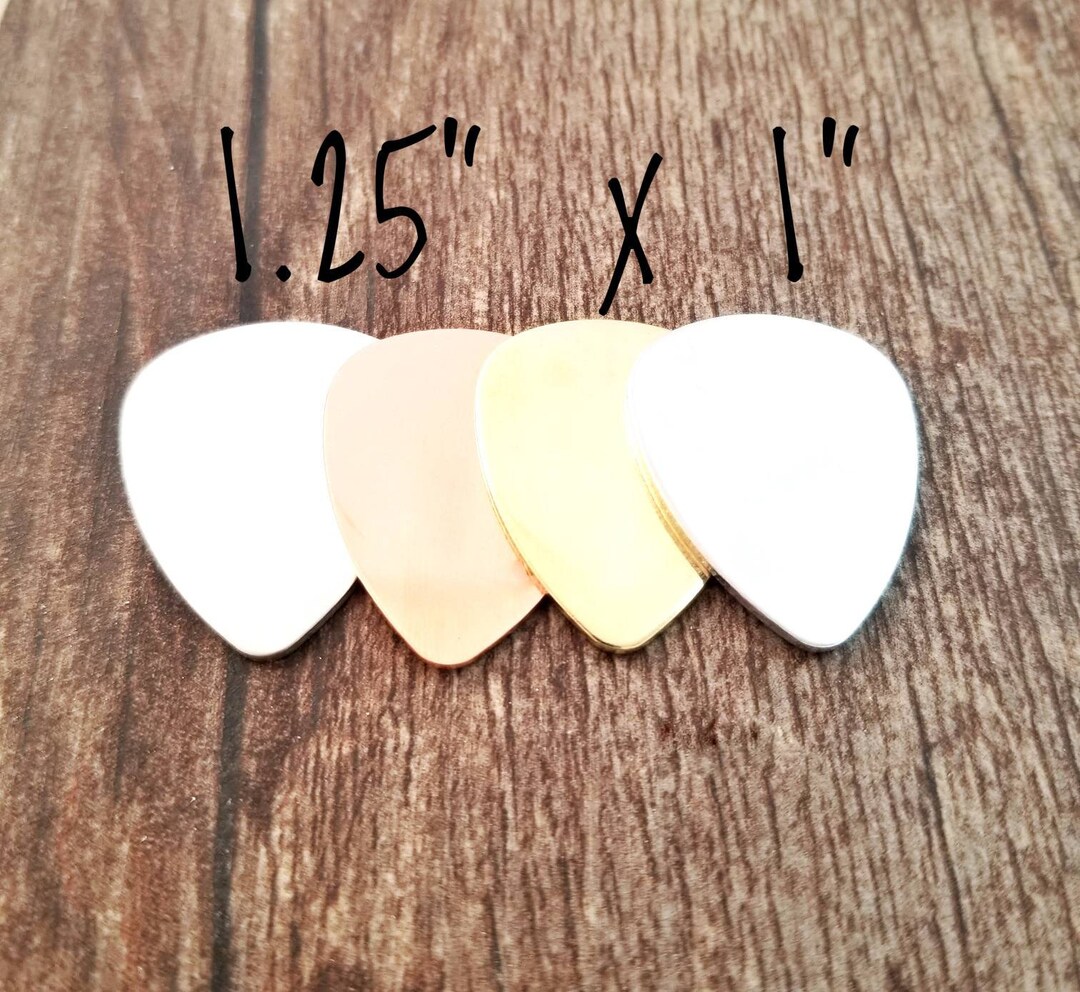 FIVE Guitar Pick Blank, Guitar Pick, Aluminum Pick Blank, Copper Pick