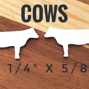 Cow Blank, Cow Stamping Blank, Heifer Bull stamping blank, farm animal blank, aluminum Cow blank, aluminum blanks, QTY 5