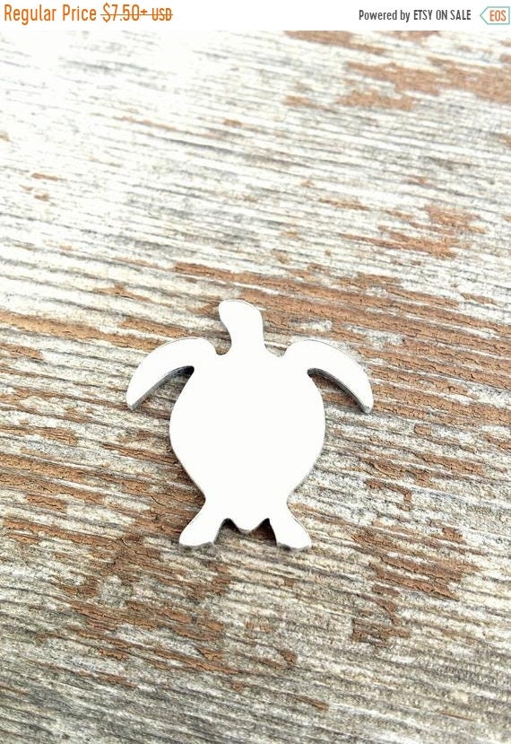 Small Sea Turtle Stamping Blank turtle blank stampable | Etsy