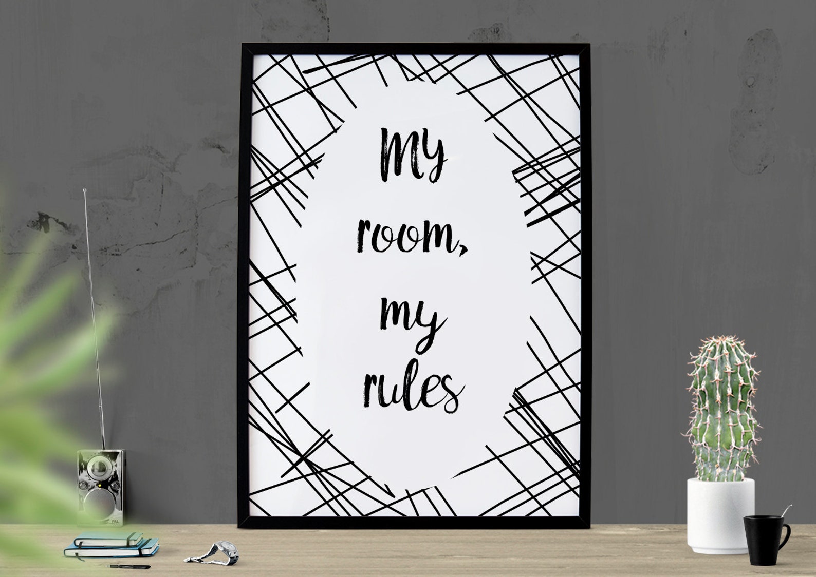 My room rules poster