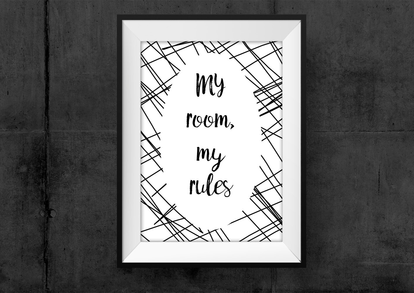My Room My Rules Printable Poster Teen Art Teen Boy Gift Decor | Etsy